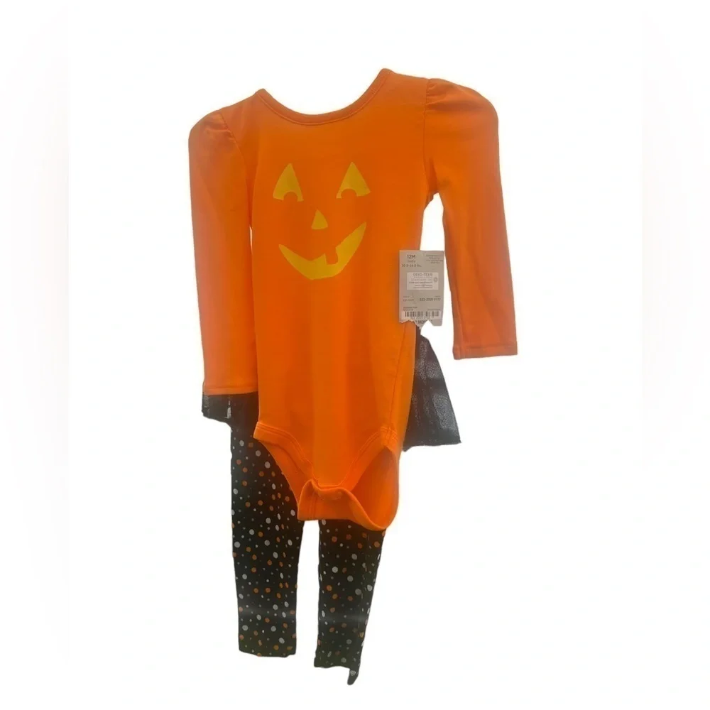 NWT Baby Girls 2 Pc Halloween Pants Set - Size 12M